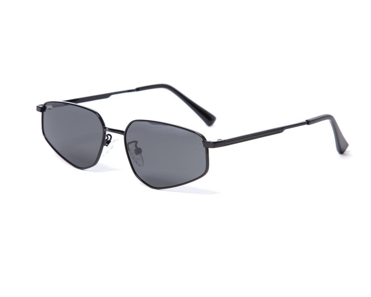 Black x Black — three quarter view from above