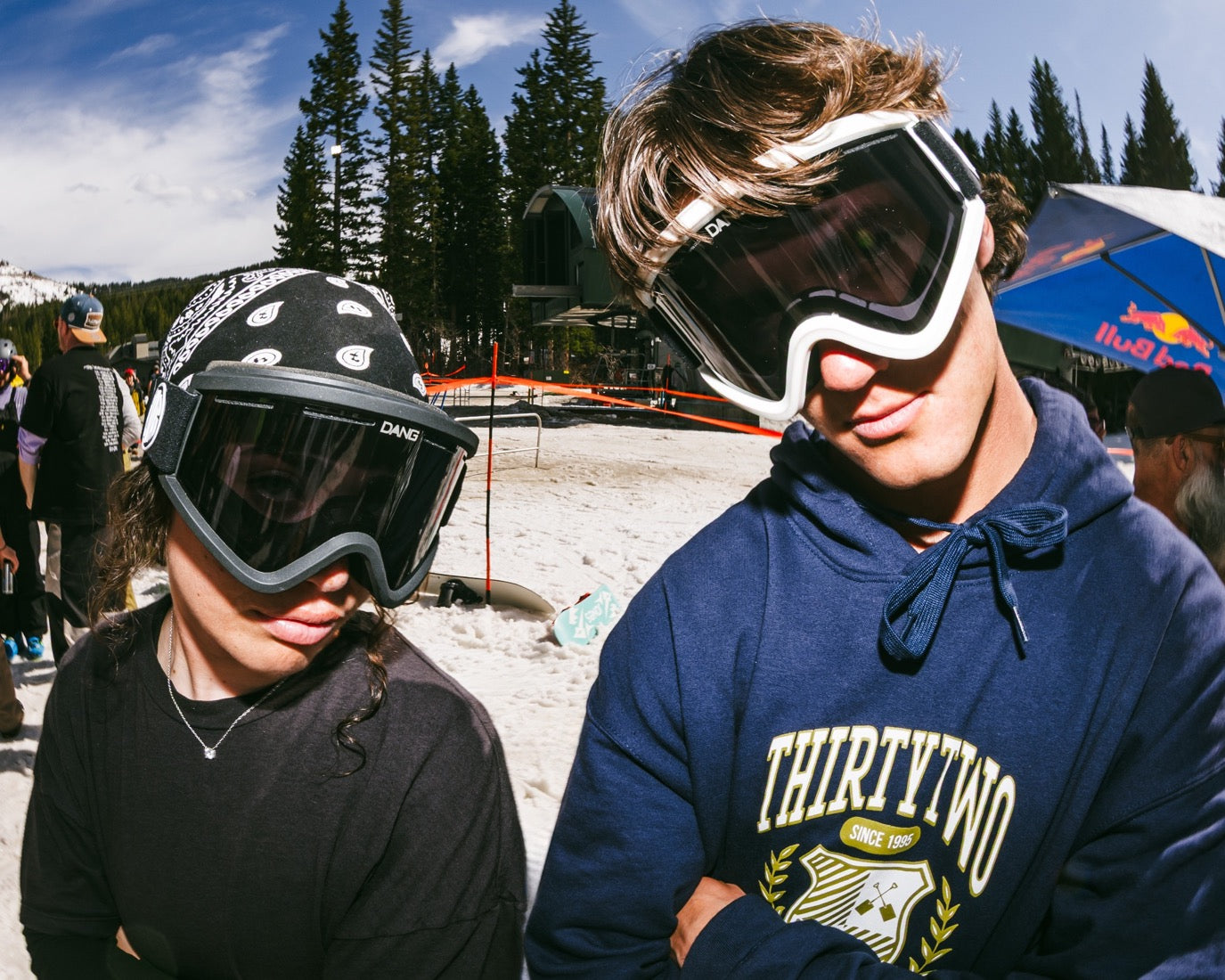 Riders in Dang Shades goggles